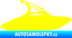 Samolepka Motorový člun 001 pravá žlutá citron