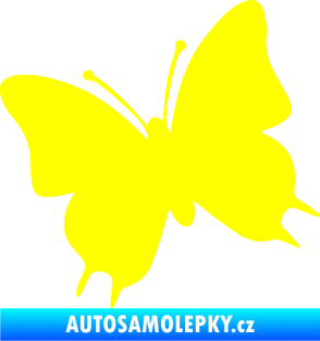 Samolepka Motýl 007 levá žlutá citron