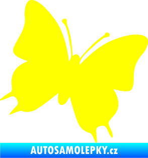 Samolepka Motýl 007 pravá žlutá citron