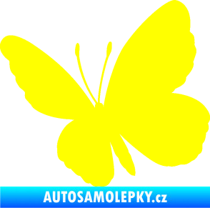 Samolepka Motýl 009 levá žlutá citron