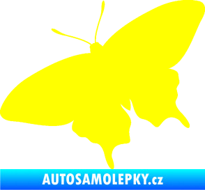 Samolepka Motýl 010 levá žlutá citron