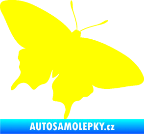 Samolepka Motýl 010 pravá žlutá citron