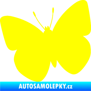 Samolepka Motýl 011 levá žlutá citron