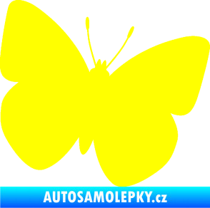Samolepka Motýl 011 pravá žlutá citron