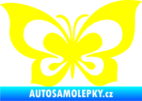 Samolepka Motýl 013 žlutá citron