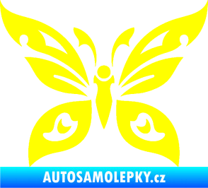 Samolepka Motýl 014 žlutá citron