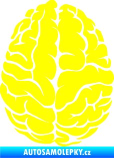 Samolepka Mozek 001 pravá žlutá citron