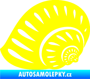 Samolepka Mušle 004 levá ulita žlutá citron