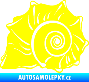 Samolepka Mušle levá ulita žlutá citron