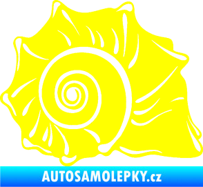 Samolepka Mušle pravá ulita žlutá citron