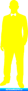Samolepka Muž 001 levá tajný agent žlutá citron