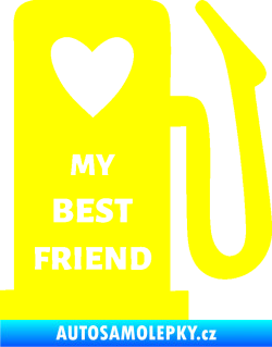 Samolepka My best friend benzínová pumpa žlutá citron