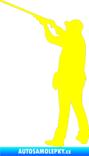 Samolepka Myslivec 001 levá žlutá citron