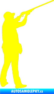 Samolepka Myslivec 001 pravá žlutá citron
