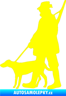 Samolepka Myslivec 002 levá žlutá citron