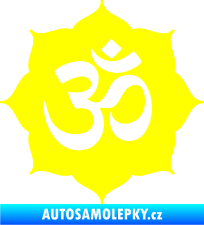 Samolepka Náboženský symbol Hinduismus Óm 002 žlutá citron