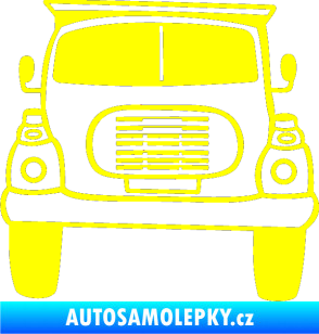 Samolepka Nákladní auto karikatura žlutá citron