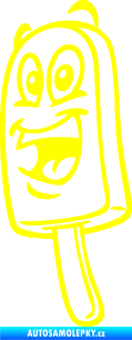 Samolepka Nanuk 001 levá s obličejem žlutá citron