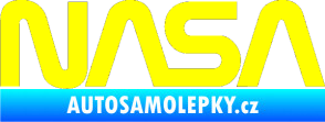 Samolepka NASA nápis žlutá citron
