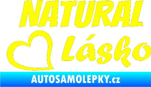 Samolepka Natural Lásko žlutá citron