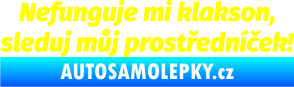 Samolepka Nefunguje mi klakson žlutá citron