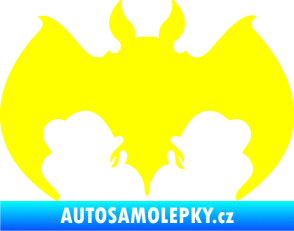 Samolepka Netopýr 002 žlutá citron