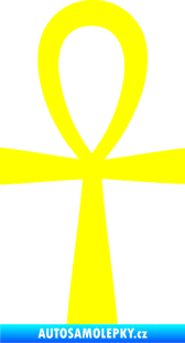 Samolepka Nilský kříž Ankh žlutá citron