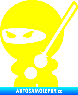 Samolepka Ninja baby 001 levá žlutá citron