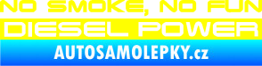 Samolepka No smoke. no fun, diesel power nápis žlutá citron