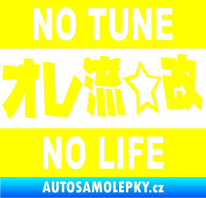 Samolepka No tune no life 002 žlutá citron