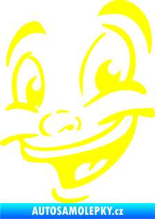 Samolepka Obličej 003 levá veselý žlutá citron