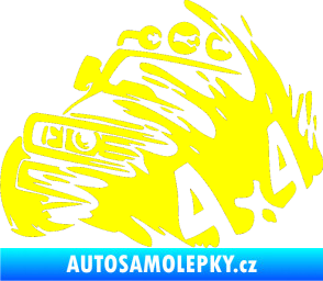 Samolepka Off Road 002 levá 4x4 žlutá citron