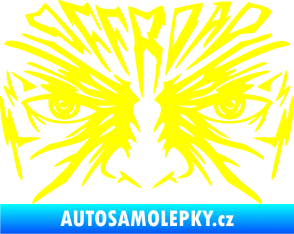 Samolepka Off Road 004 s obličejem žlutá citron