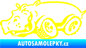 Samolepka Off Road 006 levá hroch žlutá citron
