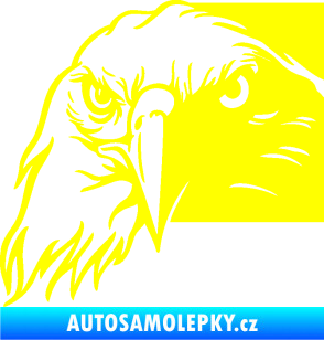Samolepka Orel 010 levá hlava žlutá citron