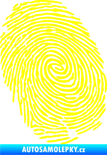 Samolepka Otisk prstu 001 levá žlutá citron