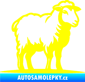 Samolepka Ovce 002 pravá žlutá citron