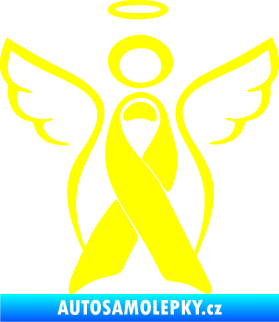 Samolepka Památeční andělíček memory žlutá citron