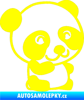 Samolepka Panda 002 pravá žlutá citron