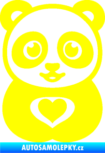 Samolepka Panda 008 roztomilá žlutá citron