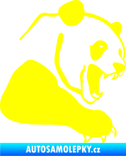 Samolepka Panda 010 pravá žlutá citron