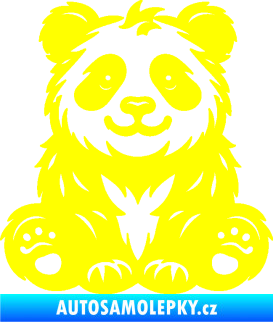 Samolepka Panda 013 pravá spokojená žlutá citron