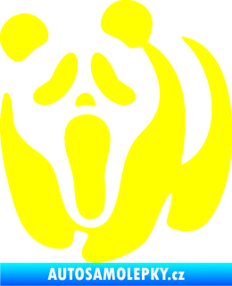 Samolepka Panda 014 levá maska Vřískot žlutá citron