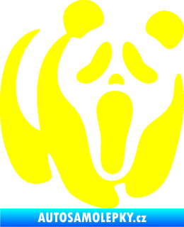 Samolepka Panda 014 pravá maska Vřískot žlutá citron