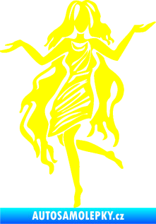 Samolepka Panna 005 levá žlutá citron