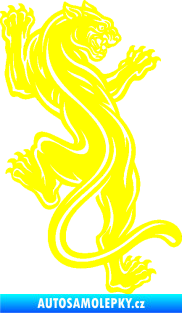 Samolepka Panter 003 pravá black panther žlutá citron