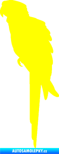 Samolepka Papoušek 001 levá žlutá citron