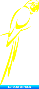 Samolepka Papoušek 005 pravá žlutá citron
