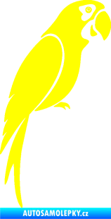 Samolepka Papoušek 009 pravá žlutá citron