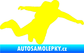 Samolepka Parašutista 001 pravá žlutá citron